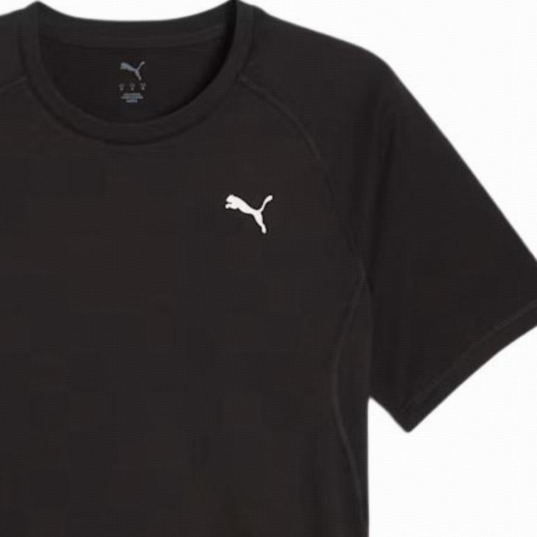 Puma Logo Round Neck Raglan Short Sleeve T-Shirt Men Tops Black 52724101