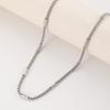 Square Clamp Tube Stainless Steel European American Unisex Bamboo Chain Electroplated 41-50cm Sweater Chain Simple Necklace