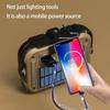 Solar Work Light Outdoor Flood Light USB Charging Camping Mechanic Light Mobile Power Bank for Construction Site Garage Workshop