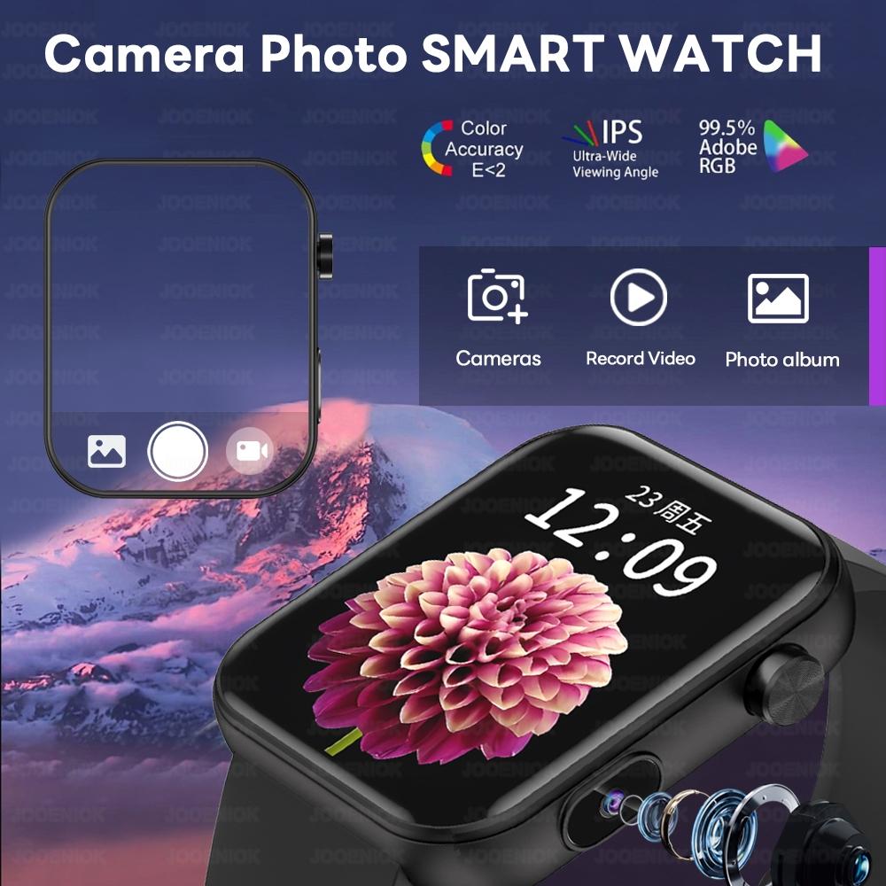 New 512M Memory Smart Watch With Camera Video Recording Health Monitoring Sports Fitness Bluetooth Call Waterproof Smartwatch