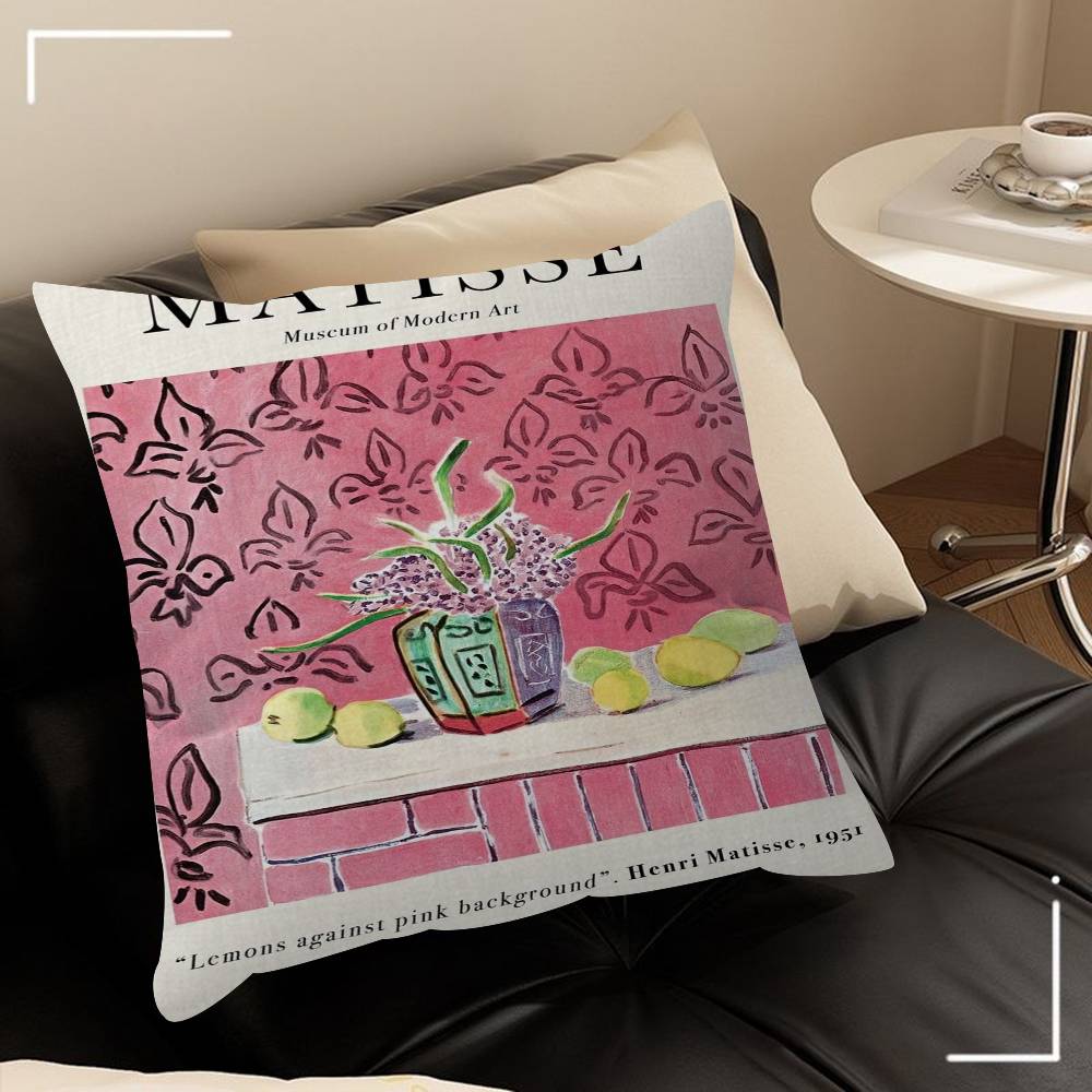 Abstract Flowers Matisse Personalized Pillow Cover Kids Bedroom Wild Party Decor Pillowcase Kid Birthday Shower Gift