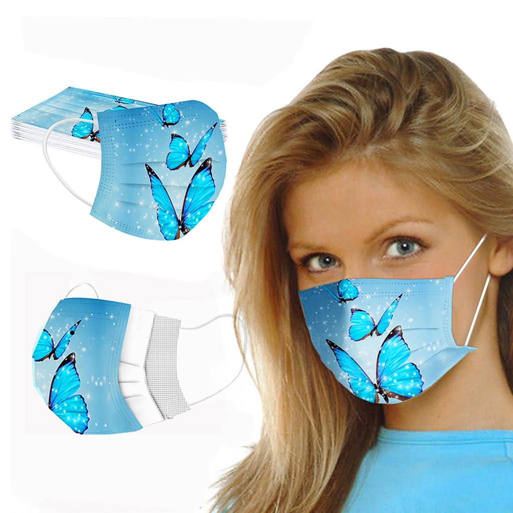 Adult Women Mask Disposable Face Mask Industrial 3Ply Ear Loop 50PC Mask