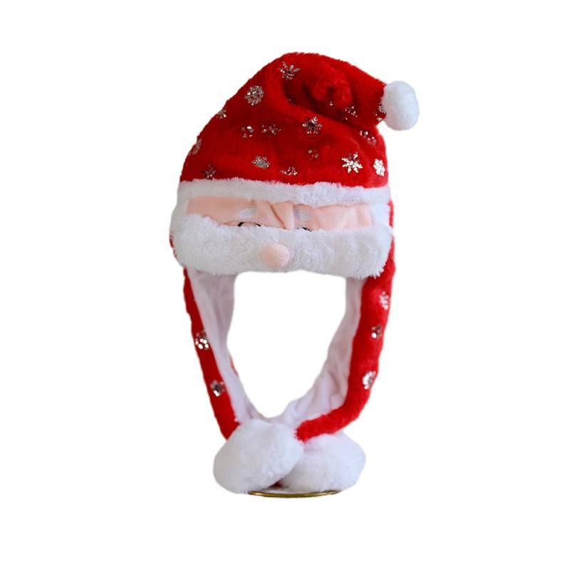 Festive Santa Claus Hat With Reindeer Headpiece Christmas Gift Wholesale