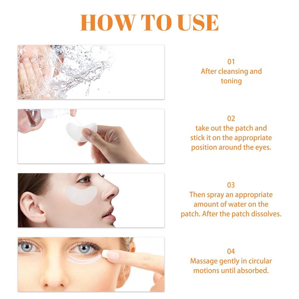 OUHOE Collagen Eye Mask Lightens Fine Lines Around the Eyes, Crow's Feet, Dark Circles, Deeply Moisturizes and Tightens the Skin