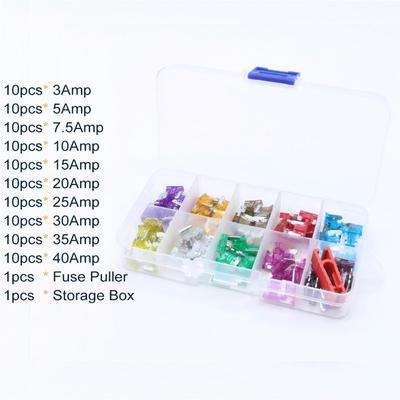 24Pcs//set Micro Mini Blade Fuses Kit Car Auto Automotive Truck 5//10//15//20//25//30A
