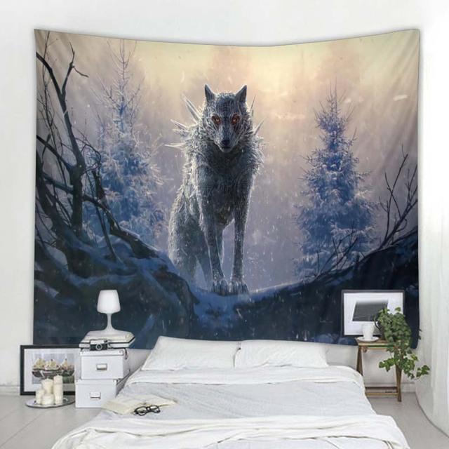 Wolf kreativní gobelín nástěnná dekorace tygr lev vzor tapeta domácí textil nástěnná Bohémská dekorace tapiz