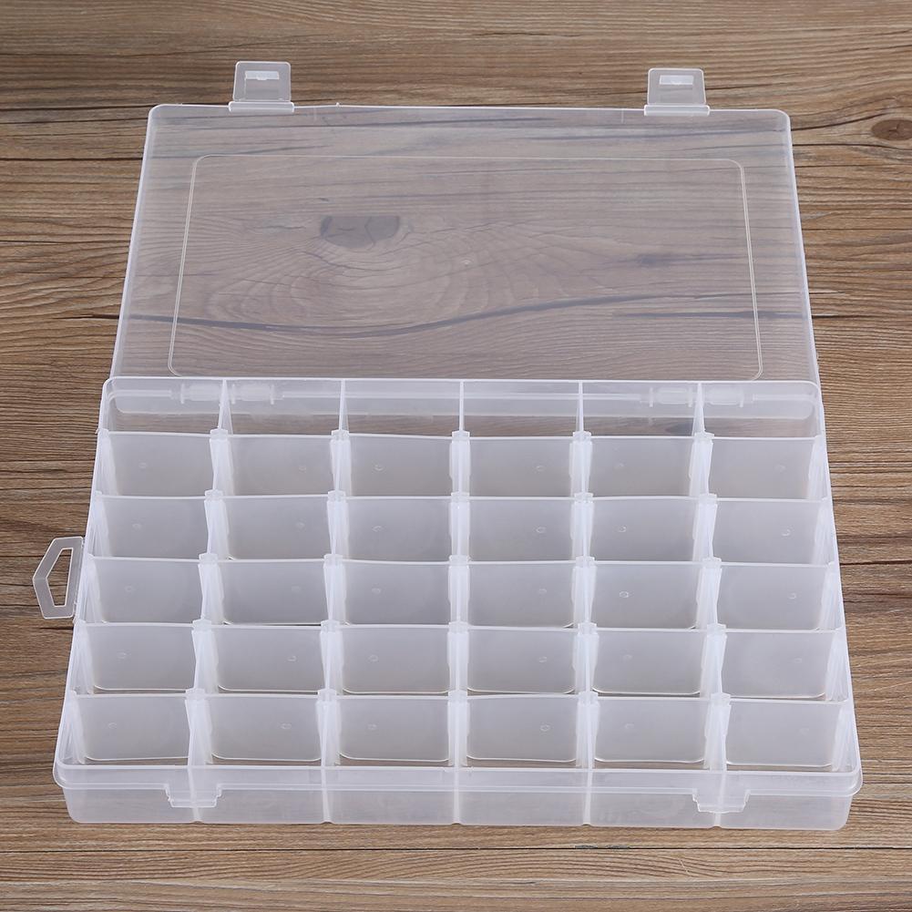 36 Slots Adjustable Storage Box Case Container Home Organizer for Earrings