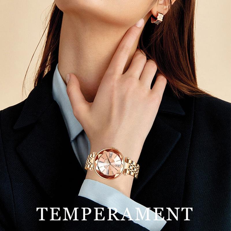 Simple Automatic Versatile Casual Temperament Light Luxury Waterproof Steel Belt 1205 Women'S Watch Watch