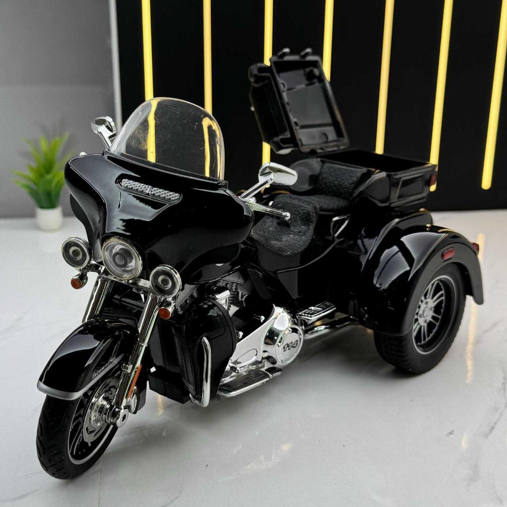 1:9 Tri Glide CVO 2021 Legierung Druckguss Motorrad Modell Spielzeugfahrzeug Sammlung Sound und Licht Off-Road Autocycle Spielzeug Auto