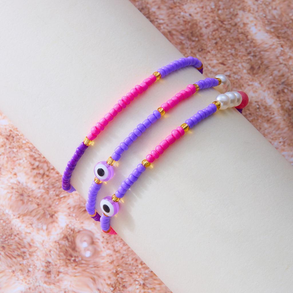 Bohemian Colorful Rice Beads Starfish Shell Anklets for Women Lucky Turkish Blue Evil Eye Ankle Bracelet Barefoot Sandal Jewelry