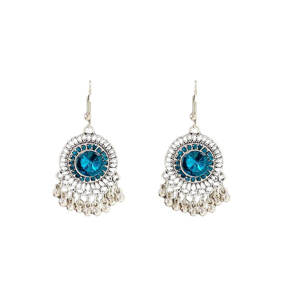 Geometric Ethnic Style Earrings Retro Bohemian Style Tourist Attractions Photo Fringed Earrings