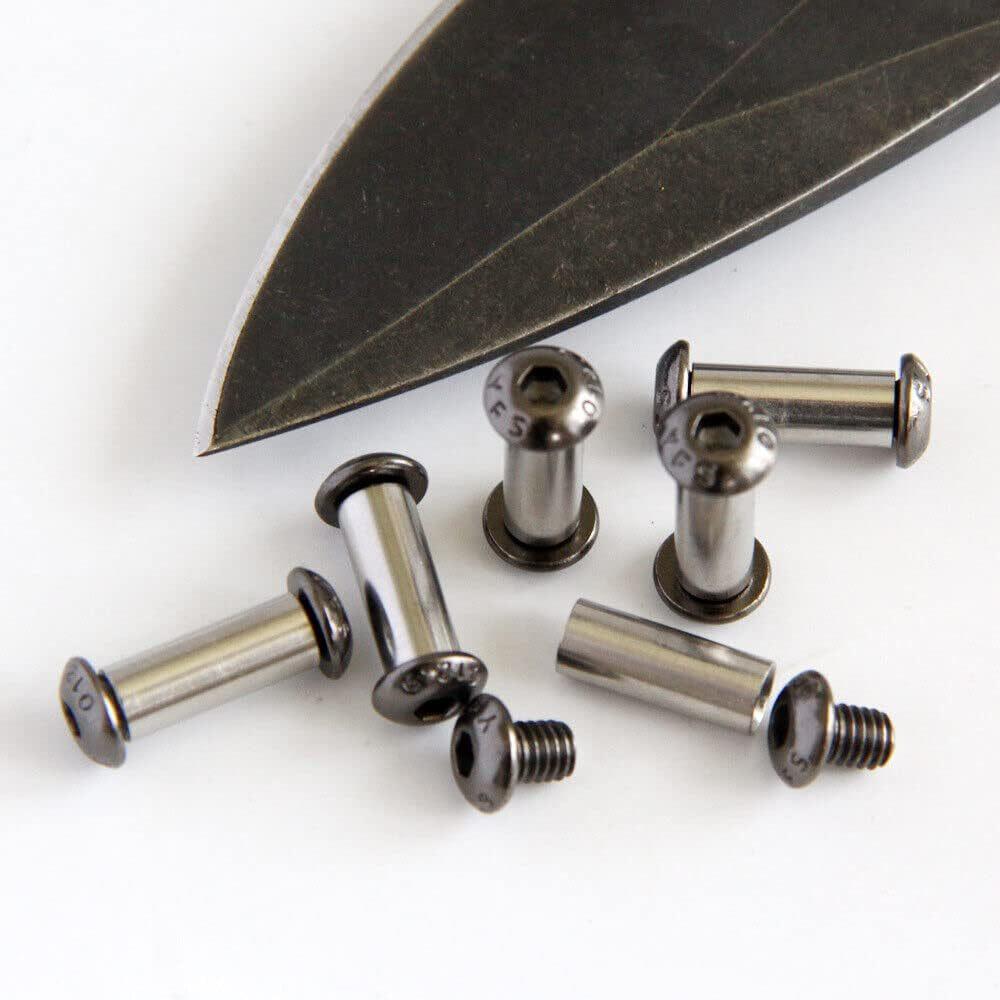 10 Sets/lot 12 Sizes DIN912 Alloy Steel Material 12.9 Grade Knife Handle M4 Thread Hexagonal Screws Locking Nail Spindle Rivet