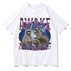 Awake But Whats The Price Retro Raccoon Funny 2026 Women High Quality Summer Print Tee Shirt Fashionable Hiphop Tshirt Tops