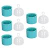 5pcs Makeup Sponge Box Portable Dustproof Waterproof Beauty Sponge Storage Box with Holders for Women Girls