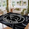 Derby County Design Crystal Velvet Rug Soft Decorative Mat for Bedroom Entrance