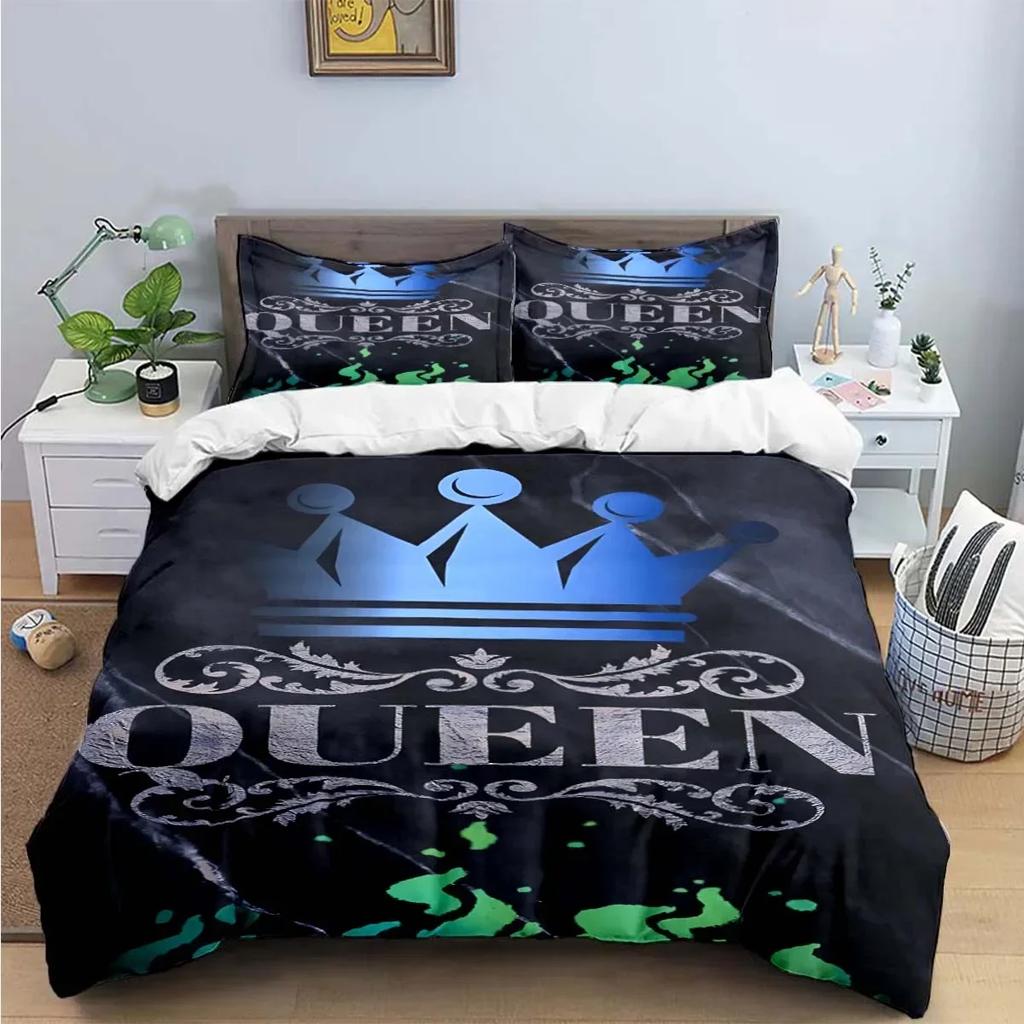 Sale Fashion King Queen Bedding Set Single Twin Full King Size Cute Animals Bed Linen Adults Teens Bedroom Luxury Gift