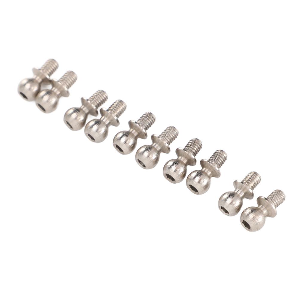 10pcs Ball Head Screw Replacement Ball Head Screw Fastener for WLtoys 144001 144002 144010 124010 124008 124007 RC Car