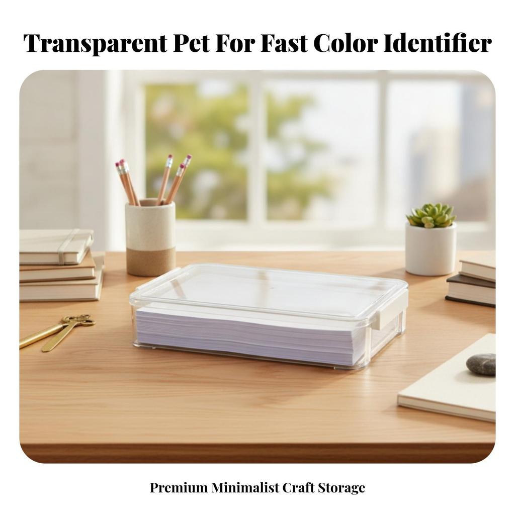 Rectangular Synthetic Storage Box Secure with Latch Sturdy for Desk