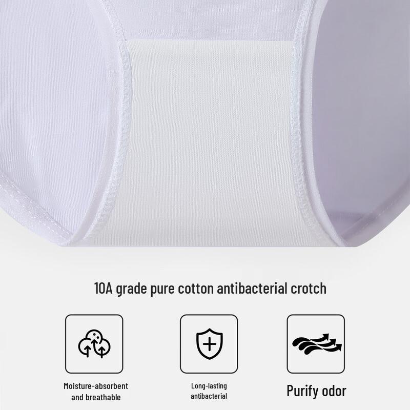 Women's 2025 Pure Cotton Antibacterial Seamless Mid-Waist Briefs