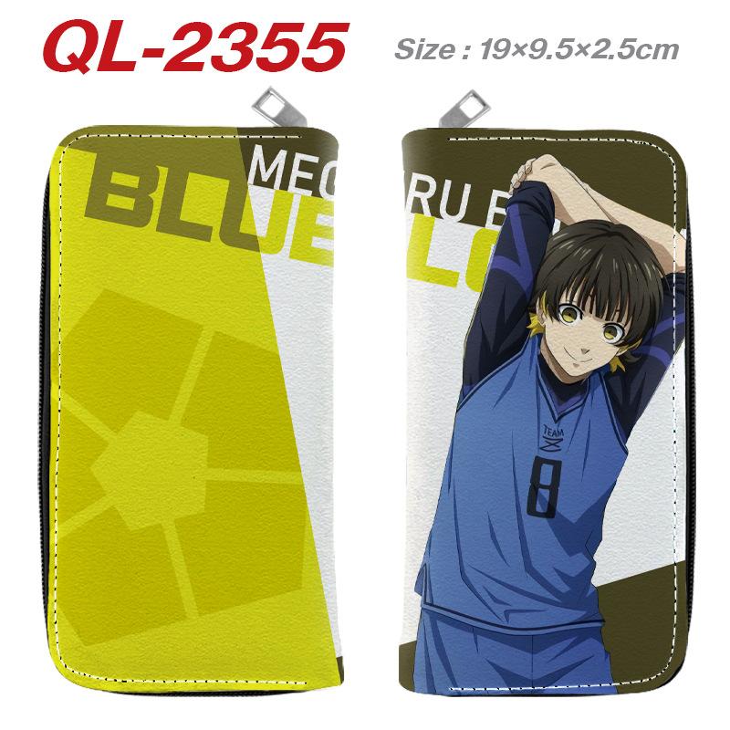 Blue Lock Long Zip Wallet Full Color PU Leather Isagi Bachira Anime Clutch Purse