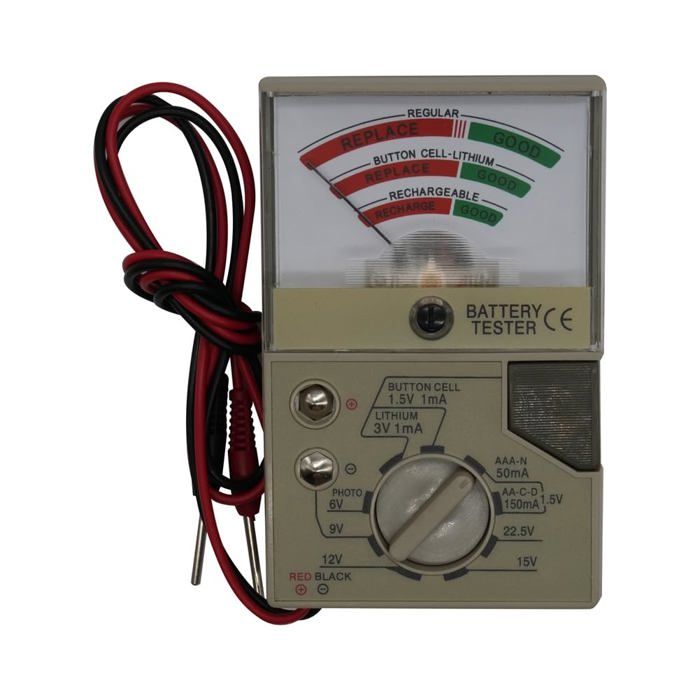 Universal Battery Tester AA AAA C D 9V and Button Cell — Voltage Checker