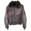 SCHOTT Mouton Flight Jacket Jacket 40 grayUsed