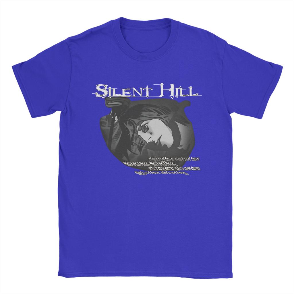 Vintage TShirt Silent Hill Pure Cotton T Shirts Novelty Tee Shirt for Unisex Summer Aesthetic Custom DIY Short Sleeve Tops