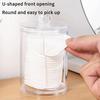 Round Acrylic Cotton Swab Box With Lid Dustproof Makeup Cotton Storage Toothpick Organizer Box