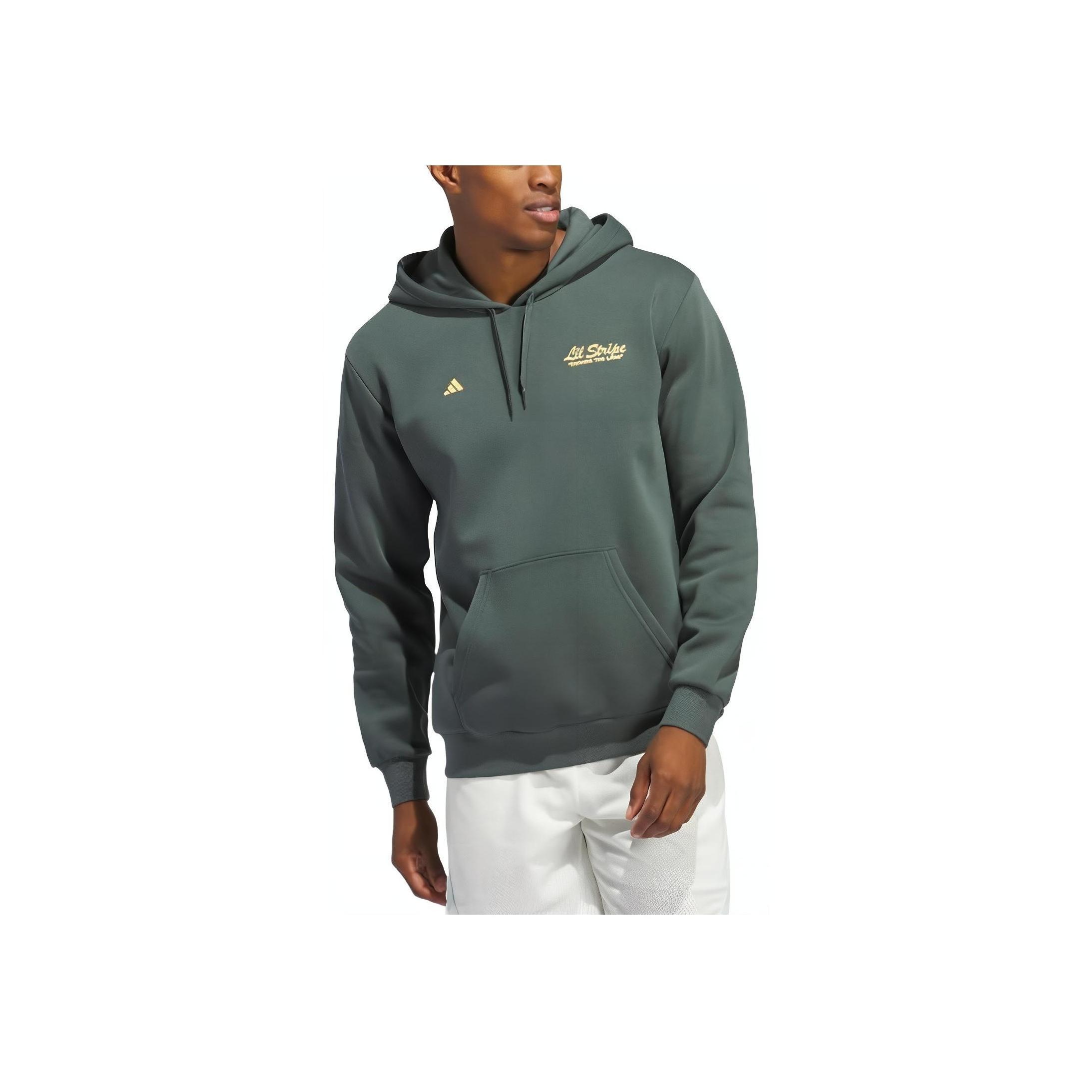 adidas Men s Sportswear Fleece Hoodie Mineral Green IN6386 S