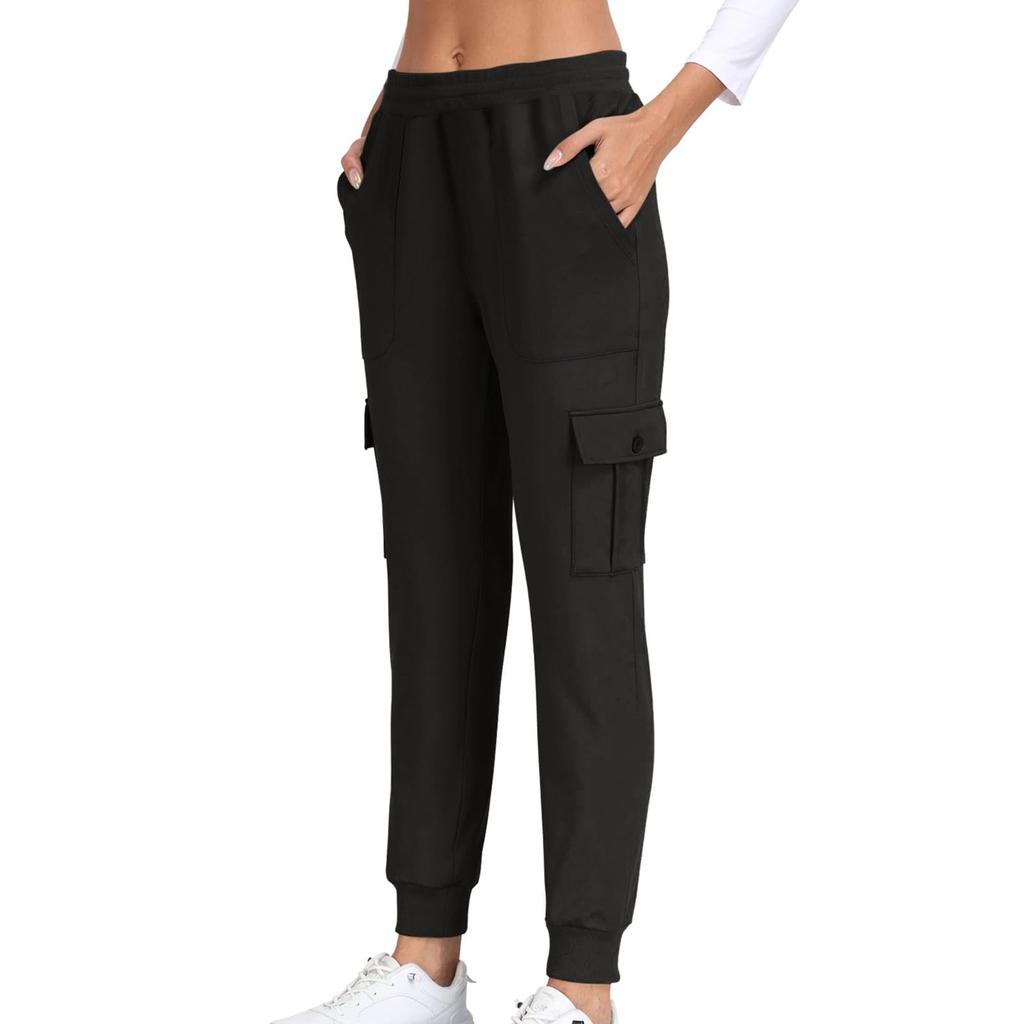 Women's Color Baggy Slimming Running Fitness Pants Pocket Girdle Foot Cargo Pants Long Pants