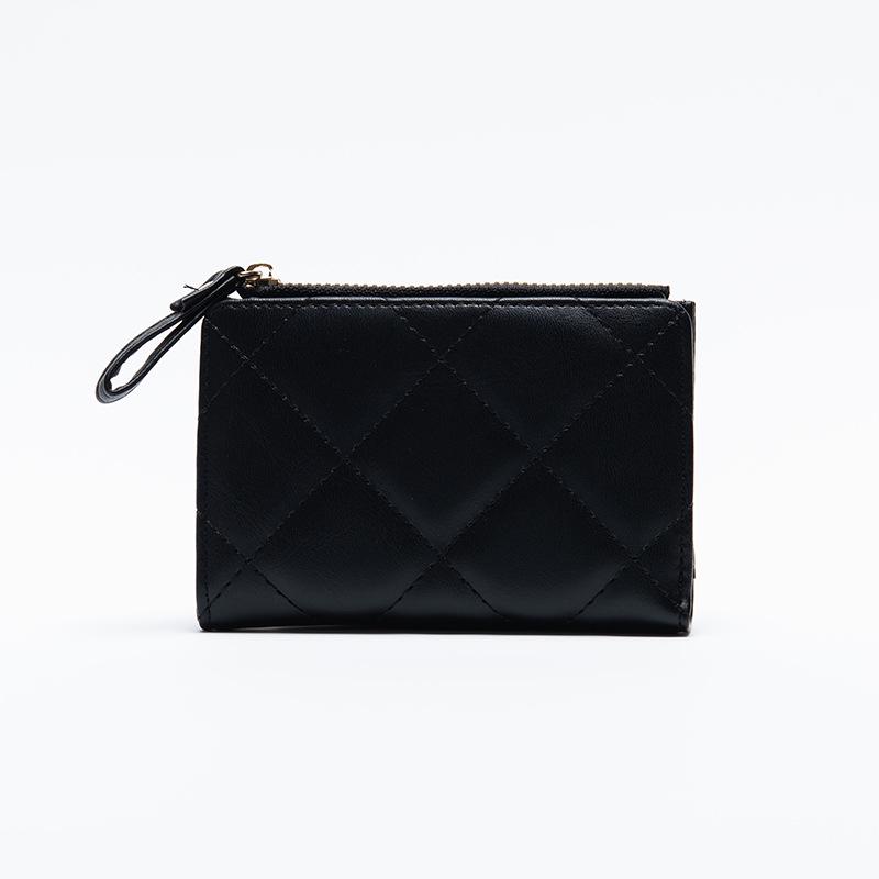 Women's Multifunctional Large Capacity Wallet - Solid Color, Small Diamond Design, Multi-Color Card Holder & Coin Purse for Autumn/Winter