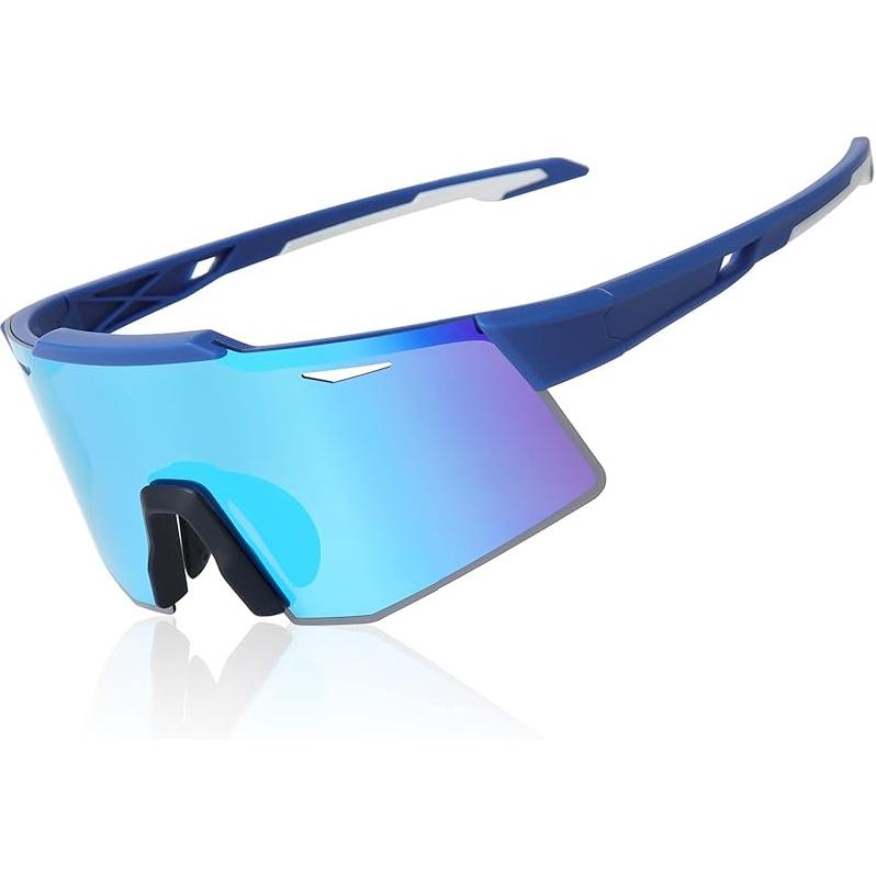 EXP VISION Polarized Cycling Glasses, UV 400 Sports Sunglasses Biking Goggles Running Hiking Golf Fishing Driving светло-синий