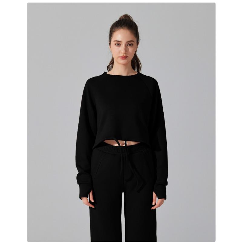 Bequemes Damen-Oberteil mit Rundhalsausschnitt, für Sport und Yoga, lässig