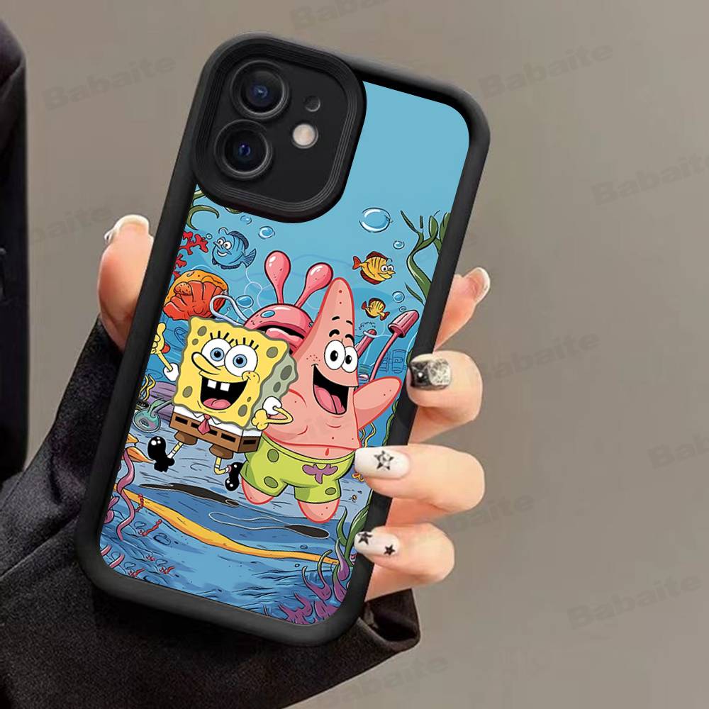 

Мультяшный S-Губка Боб Квадратные Штаны Чехол Для Телефона Для IPhone 16 15 14 Plus 13 12 11 17 Pro Max Pro Мягкий Чехол iPhone 14pro max