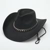 European and American New Accessories with Curved Brims Western Cowboy Hat Top Hat Tibetan Retro Jazz Hat Felt Hat Wool Riding Hat