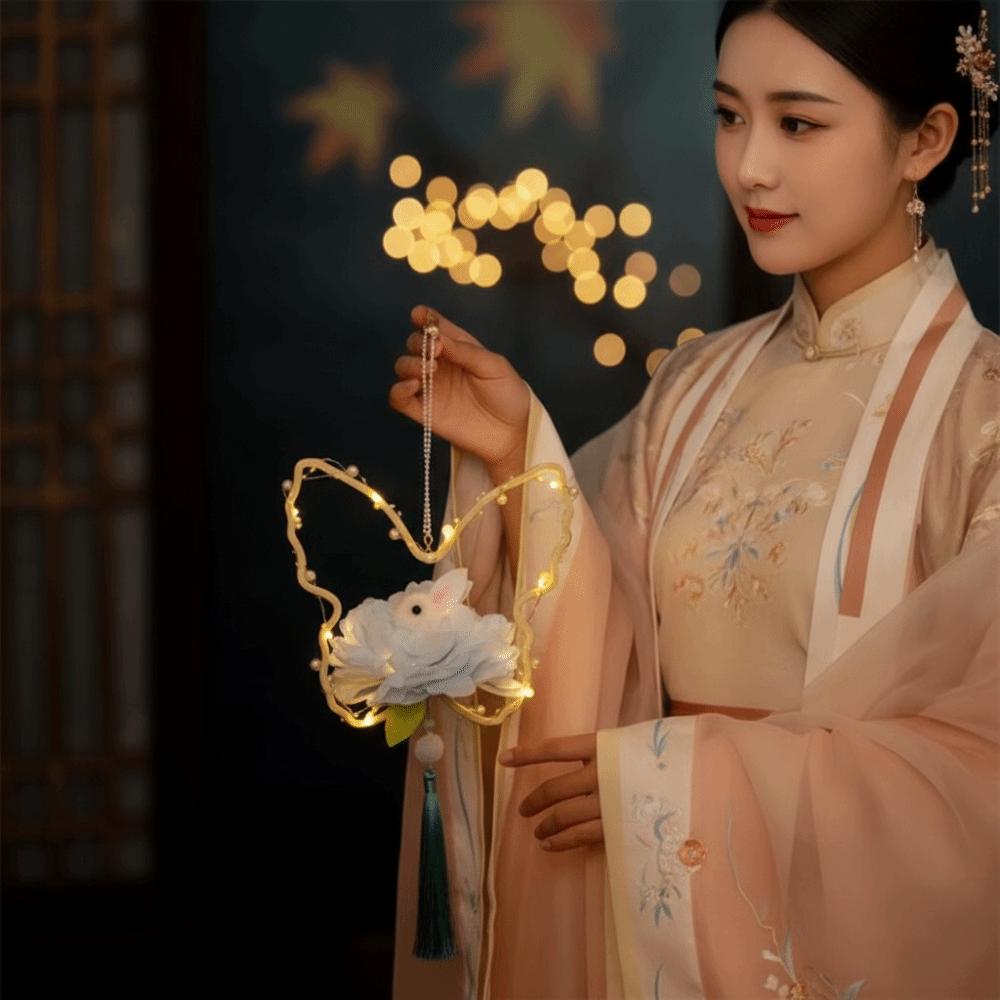 Luminous Bunny Lantern Glowing Handheld Light Butterfly Lantern Flower Lamp Mid-Autumn Festival