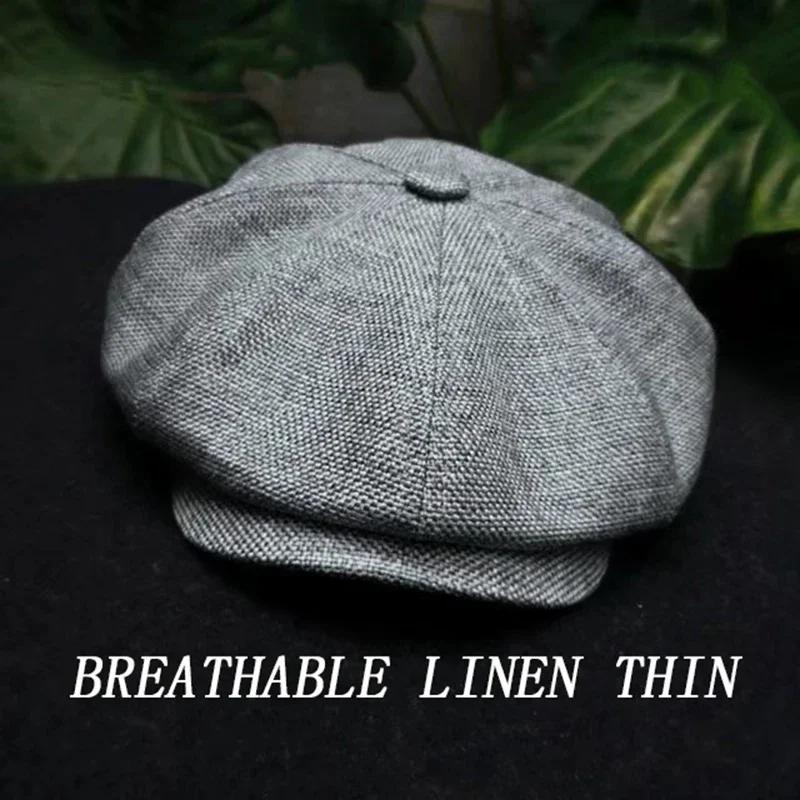 Wool Newsboy Cap Men Grey Herringbone Flat Caps Women Men British Painters Hat Soft Autumn Winter Hats Octagonal Cap BLM09