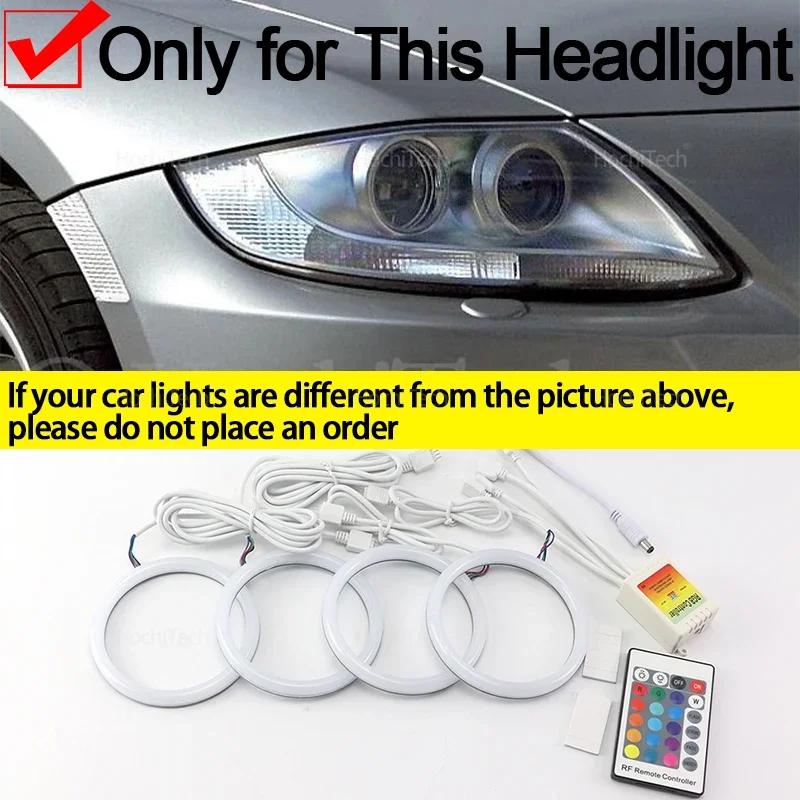For BMW Z4 E85 E86 2002-2008 Car Accessories High Quality 16-Color Ultra Bright RGB Cotton LED Angel Eye Rings Daytime Light