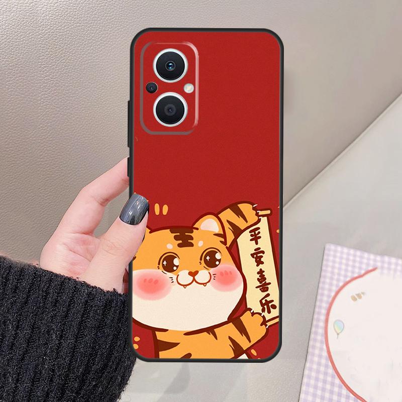 

Забавный Мультяшный Тигр Чехол Для OPPO Reno 14 10 11 12 13 Pro 12F 11F 13F 14F 7 8 Lite OPPO Find X9 X8 X6 Pro Чехол OPPO Find X6 Pro