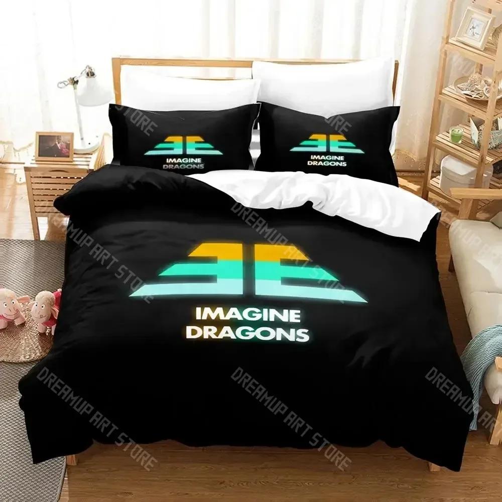 Set da letto Imagine Dragons Singolo Gemello Matrimoniale Queen King Size Set da letto Aldult Bambino Camera da letto Set Copripiumino Set Lenzuola Stampa 3D