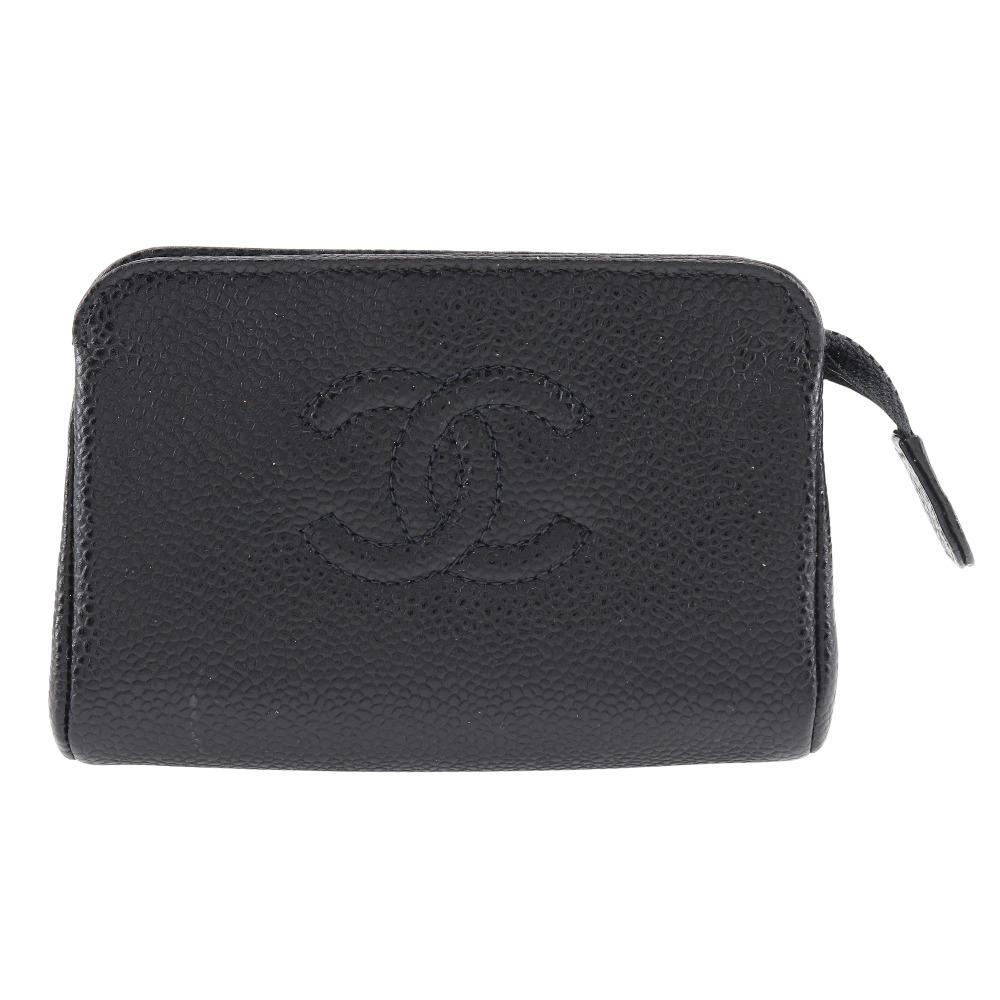 

CHANEL COCO Mark Pouch A13500 black Caviar skin Women Used
