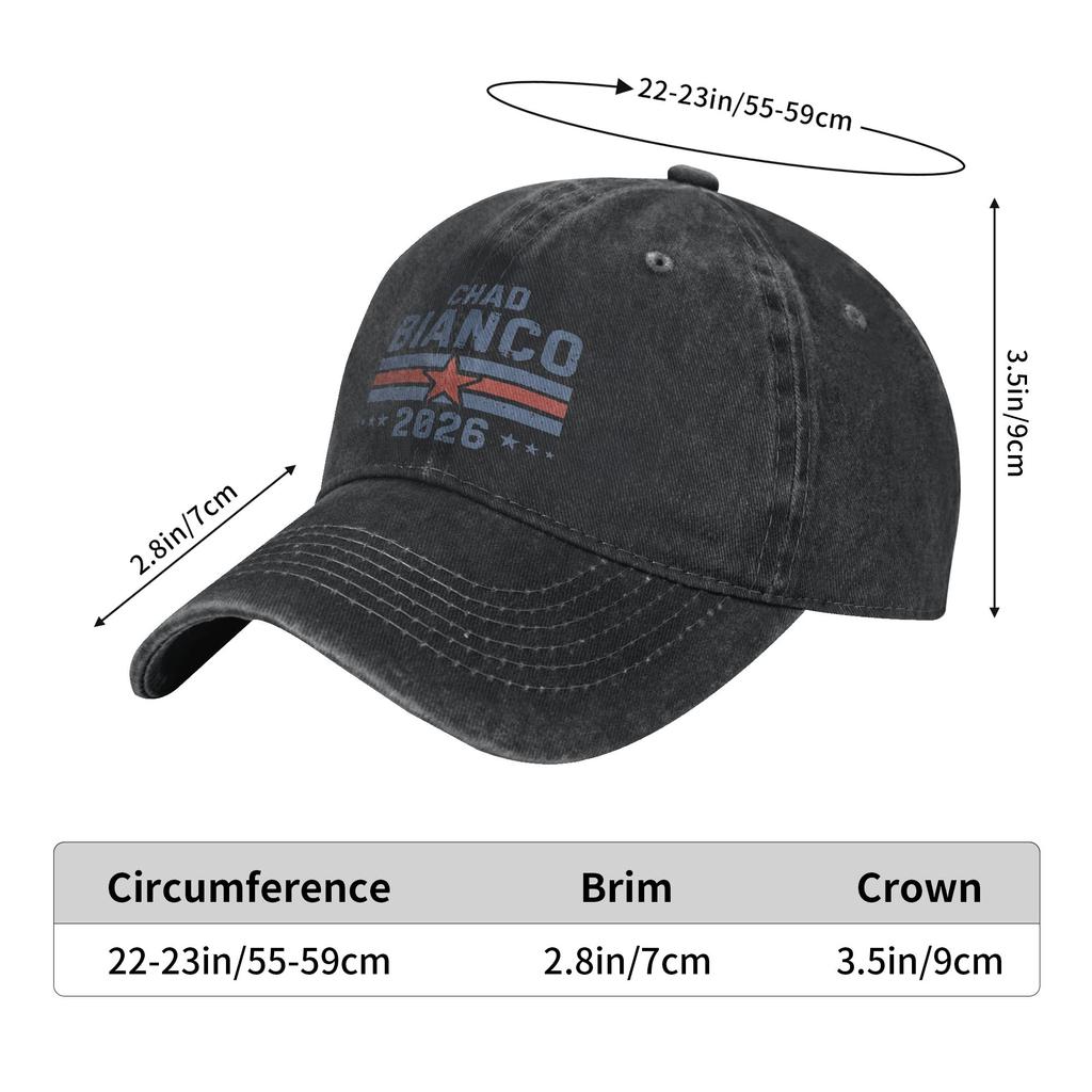 Chad Bianco For Governor Of California  Baseball Cap Sun Outdoor  Washed Hip Hop Hats Unisex-Teens Snapback Cap