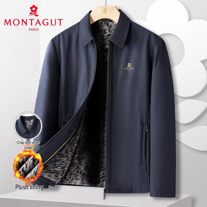 

MONTAGUT Men s Autumn/Winter Executive Plush-Lined Jacket L