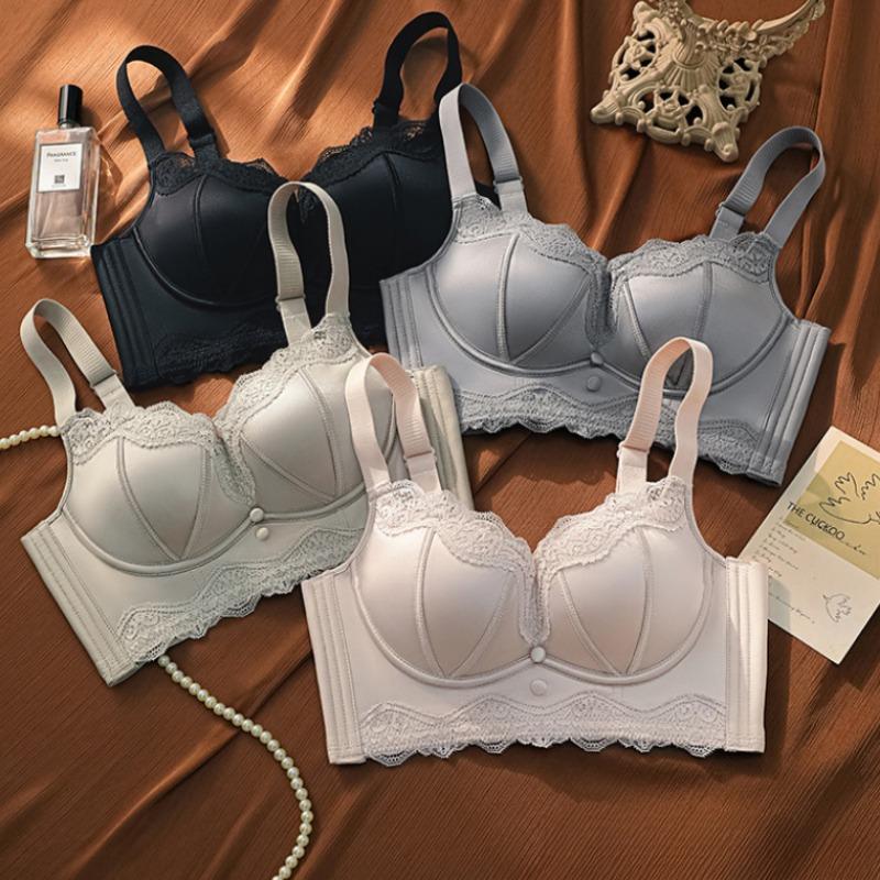 Satin Adjustable Bra for Women with Small Breasts Supports and Prevents Sagging Wire-Free