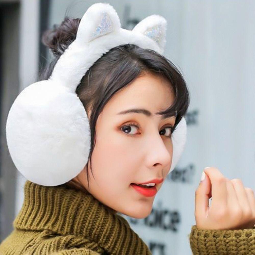 Muffs Lovely Folding Frostproof Soft Plush Cartoon Earmuffs Warm Headband Ear Protectors Earflaps