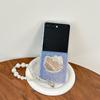 Bow Epoxy Mobile Phone Case Mirror For Samsung Zflip6 Flip Hard Case Fold7 Folding Screen Bracelet