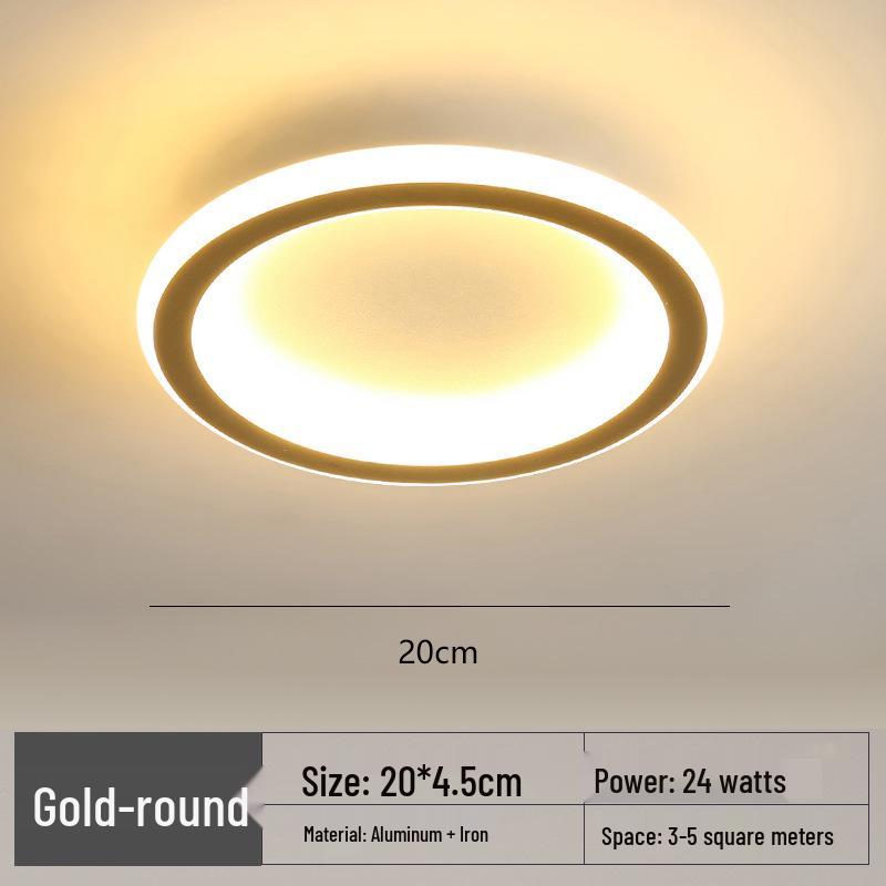 Sleek Round LED Ceiling Light - Modern Ultra-Thin for Bedroom, Living Room, Restaurant, or Study