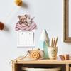 Self Adhesive Switch Plate Stickers Cute Bear and Rabbit Peel and Stick Removable Waterproof