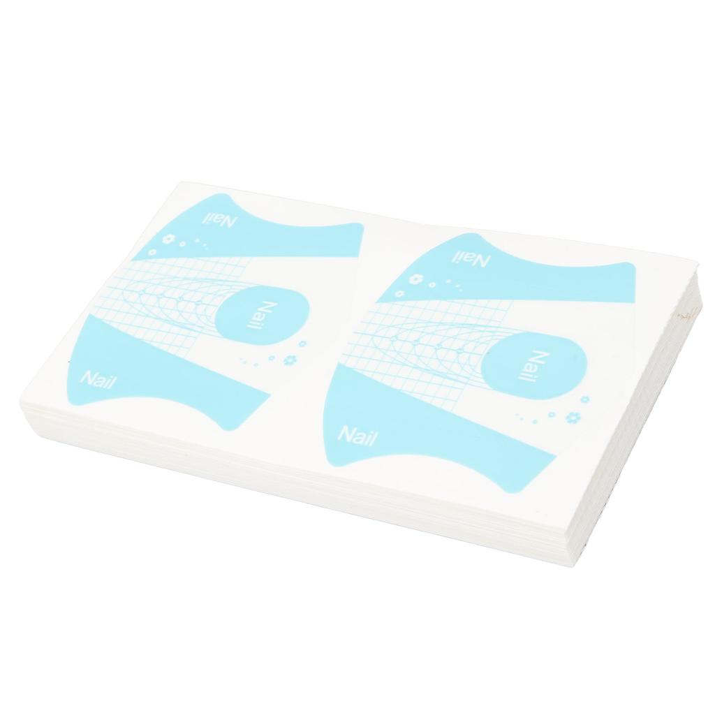 100pcs Reusable Nail Art Guide Form Self Adhesive Nail Art Extension Sticker for Nail Salon