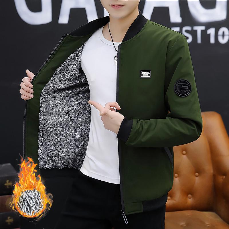 

Осень-зима мужская куртка флисовая толстая теплая ветровка воротник-стойка мужская бейсбольная куртка верхняя одежда плюс размер 5XL 6XL XS